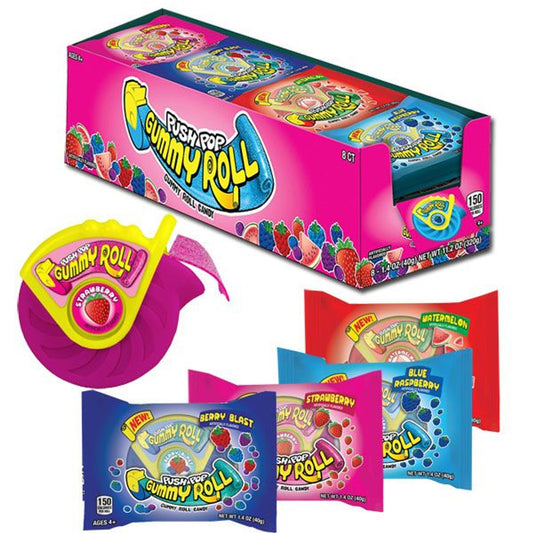 Push Pop Gummy RollL  8 X 40 Gram