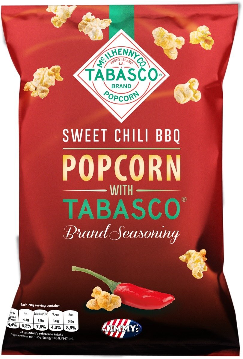 Popcorn Tabasco Sweet Chili BBQ Doos - 8 x 90 Gram
