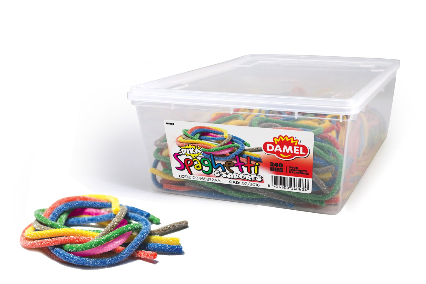 Damel Zure Spaghetti Veters 240 stuks (6 smaken)