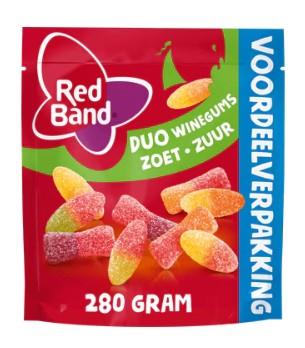 Red Band Zoet Zuur Winegum Mix 280 Gram