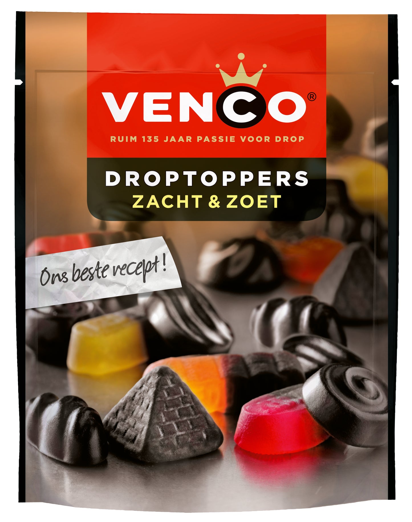 Venco Droptoppers Zacht & Zoet 225 Gram