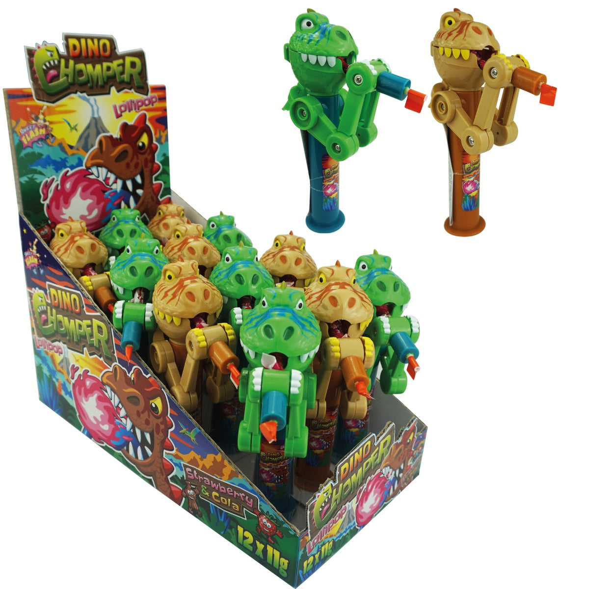 Dino Chomper Lolly x 12 verpakking
