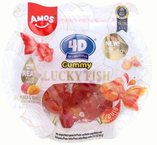 Amos Lucky Fish Peach Mango 60 Gram