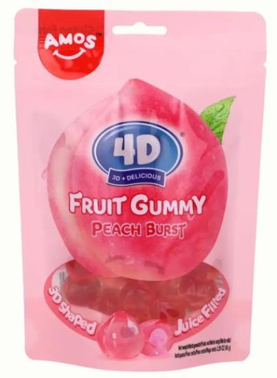 Amos Juicy Burst Peach 65 Gram