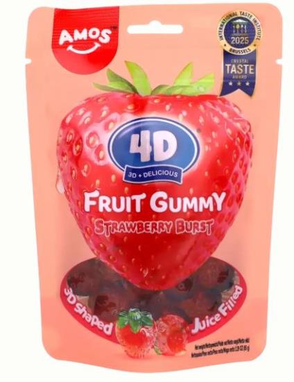 Amos Juicy Burst Strawberry 65 Gram