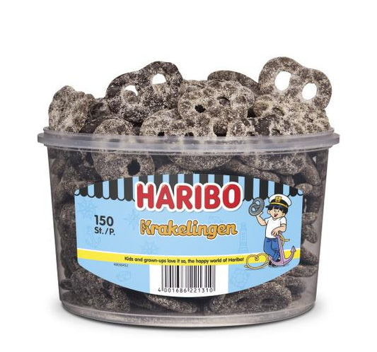Haribo Krakelingen Zout 150 Stuks