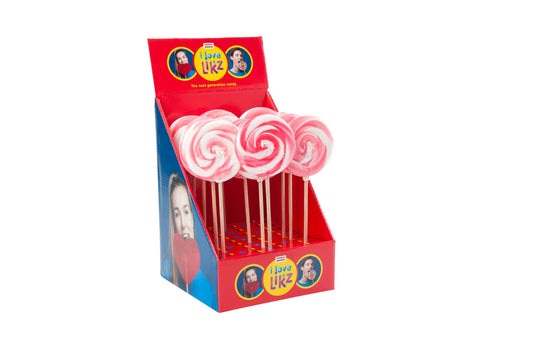 Spiraallolly Roze Wit - 1 Stuk