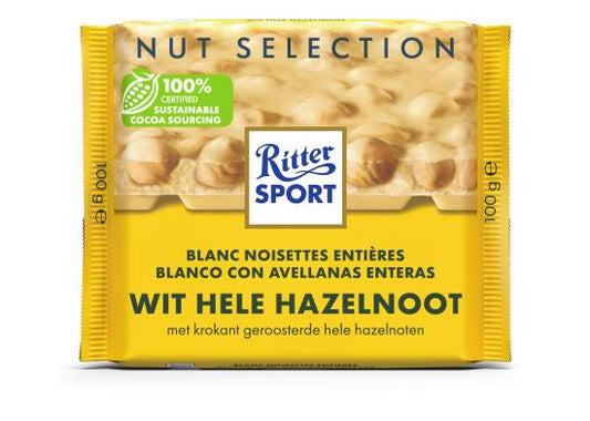 Ritter Sport White Whole Hazelnuts 10x100 Gram