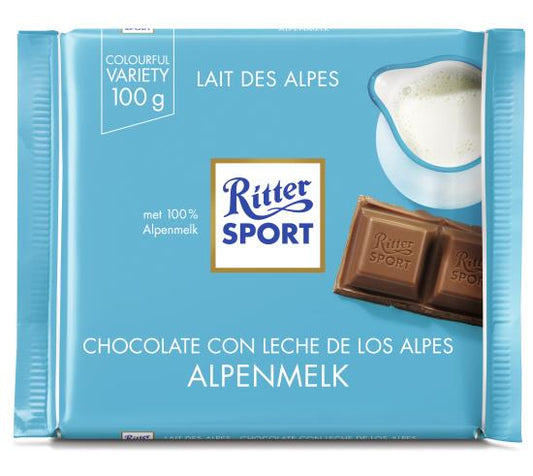 Ritter Sport Alpine Milk Chocolate 12x100 Gram