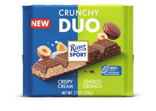 Ritter Sport Crunchy Duo Crisp Cream & Choco Crunch 218 Gram