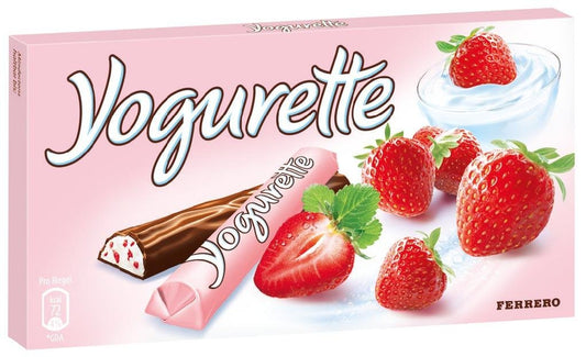 Yogurette Aardbei Chocolade Reep 100 Gram