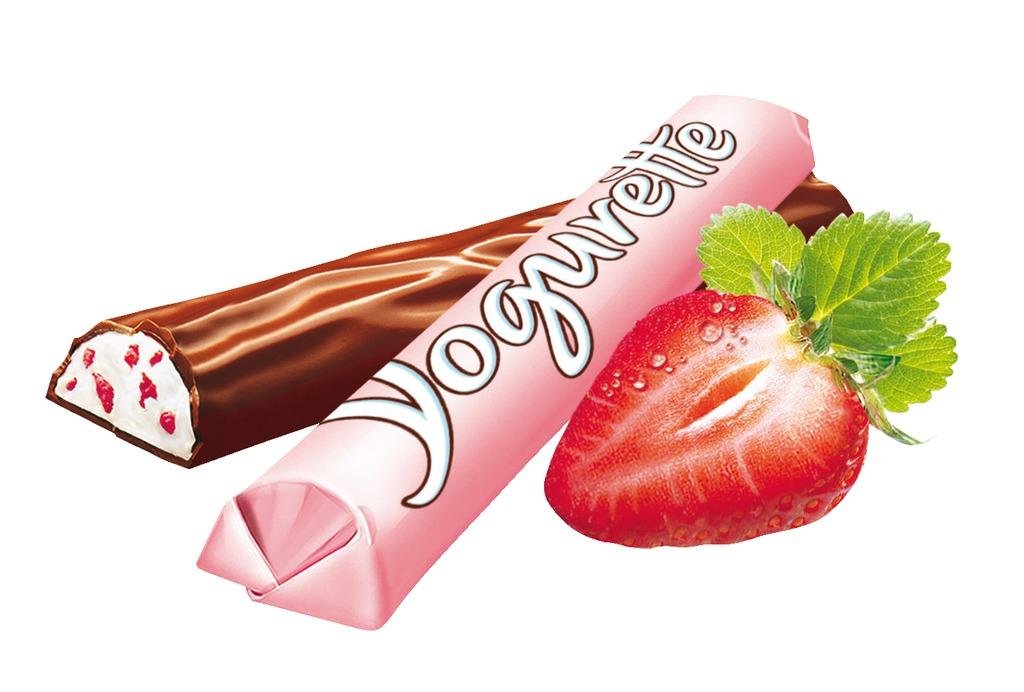 Yogurette Aardbei Chocolade Reep 100 Gram