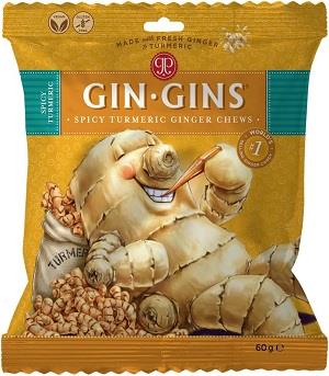 Gin Gins Curcuma Ginger Chews 60 Gram