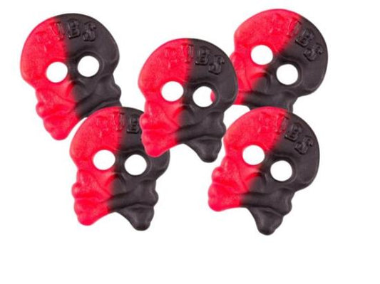 Bubs Raspberry Licorice Skulls 4 Kilo