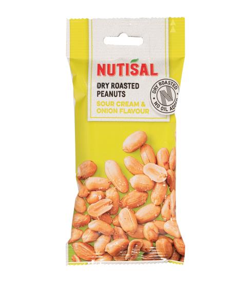 Nutisal Peanuts Sour Cream & Onion Doos 14 x 60 Gram