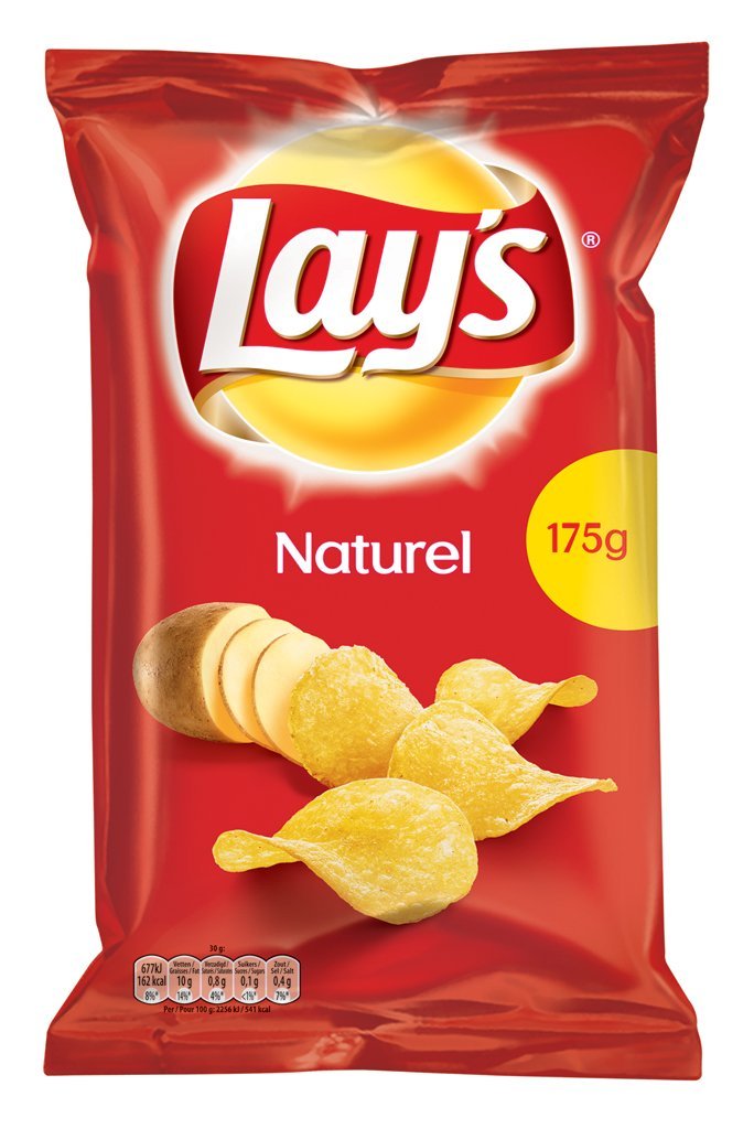 Lays Naturel Chips Doos 8 x 175 Gram