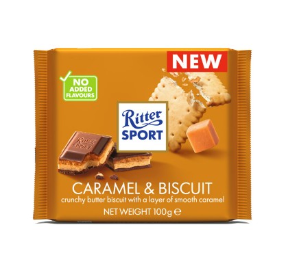 Ritter Sport Melk Chocolade Caramel Biscuit Doos 11 x 100 Gram