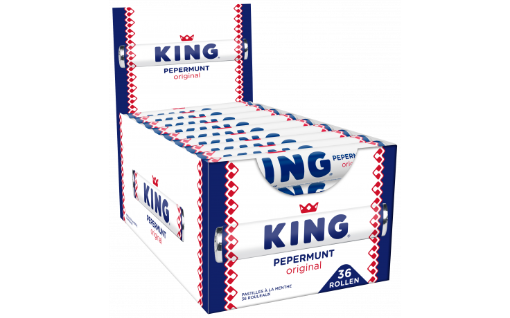 King Pepermunt Rol Doos - 36 x 44 Gram