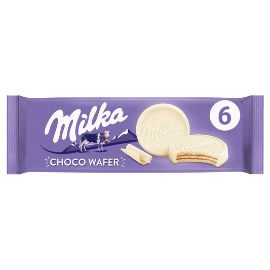 Milka Choco Wafer Witte Chocolade 6 Koekjes 180 Gram