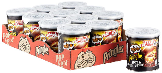 Pringles Hot & Spicy Chips Tray - 12 x 40 Gram