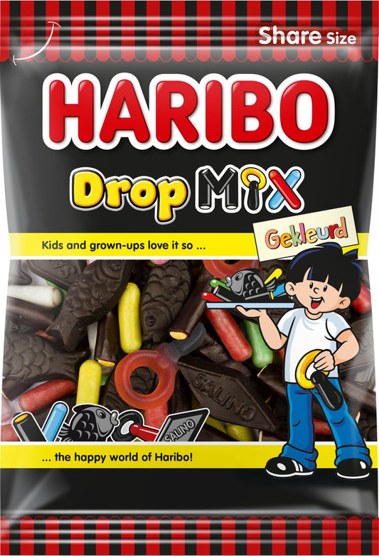 Haribo Gekleurde Drop Mix 250 Gram