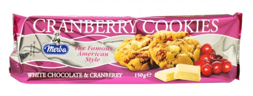 Merba Witte Chocolade Cranberry Koekjes 150 Gram