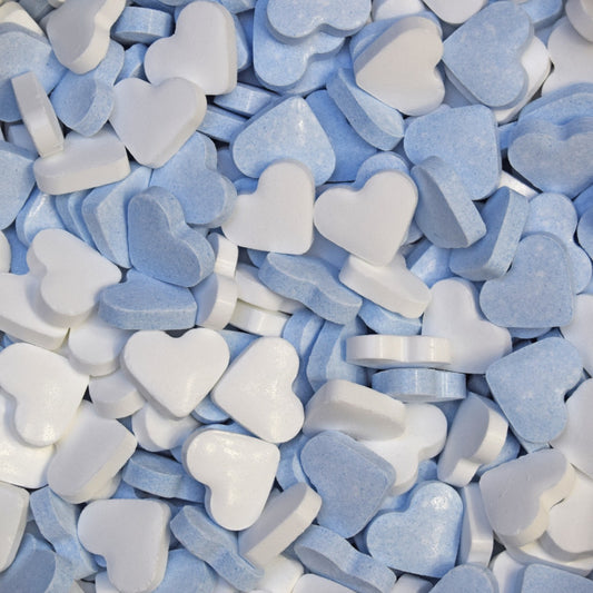 Dextrose Vruchtenhartjes Blauw Wit 1 Kilo