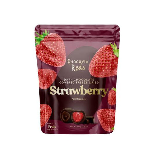 Freeze Dried Strawberry Dark Choc 100 Gram