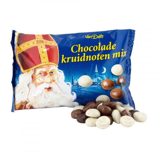 Van Delft Chocolade Kruidnoten Mix Doos 50 x 250 Gram