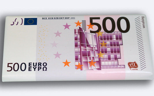 Chocolade Tablet €500 Wikkel 100 Gram
