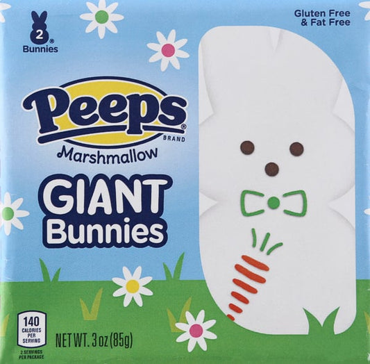 2 White Marshmallow Bunnies