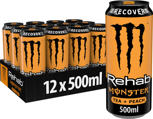 Monster Rehab Peach Tea Tray 12 x 500ML