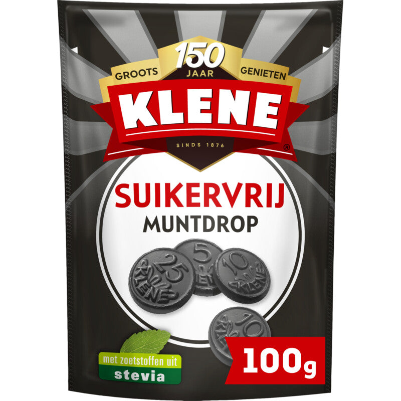Klene Muntdrop Suikervrij 100 Gram