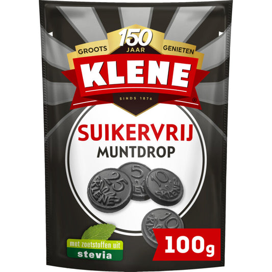 Klene Muntdrop Suikervrij 100 Gram