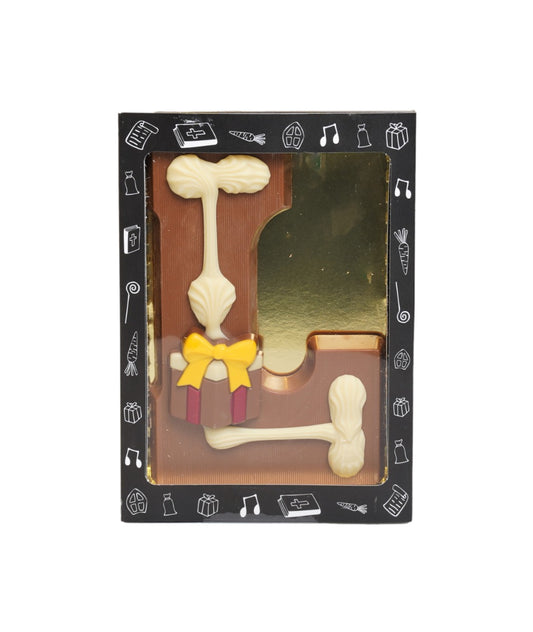 Luxe Gedecoreerde Melk Chocolade Letter L 240 Gram