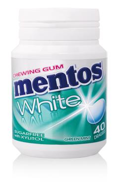 Mentos Bottle White Green Mint