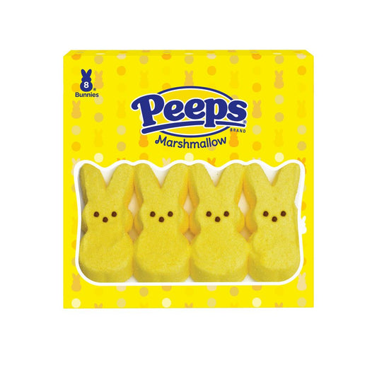 8 Yellow Marshmallow Bunnies - Doos 40 Stuks