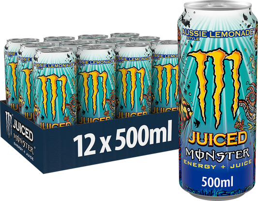 Monster Juiced Aussie Lemonade Tray 12 x 500ML