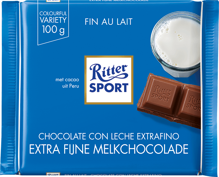 Ritter Sport Extra Fijne 35% Melk Chocolade 100 Gram