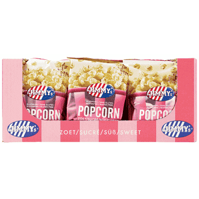 Jimmy's Popcorn Zoet Mini Zakjes 21 x 27 Gram