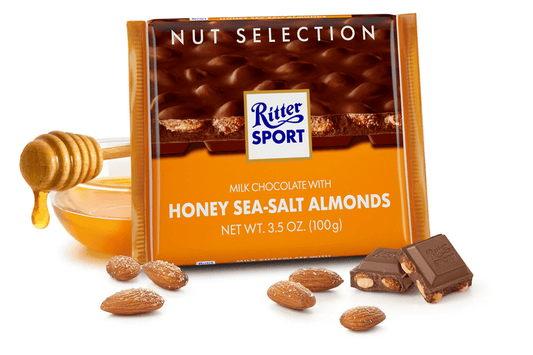 Ritter Sport Melk Honing Zoute Amandelen 100 Gram