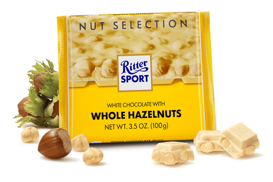 Ritter Sport Hele Hazelnoot Wit 100 Gram